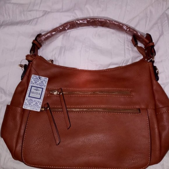 MODA Sexy Dance Ladies Classic Designer Shoulder Bag. Deep Amber color. - Picture 1 of 4